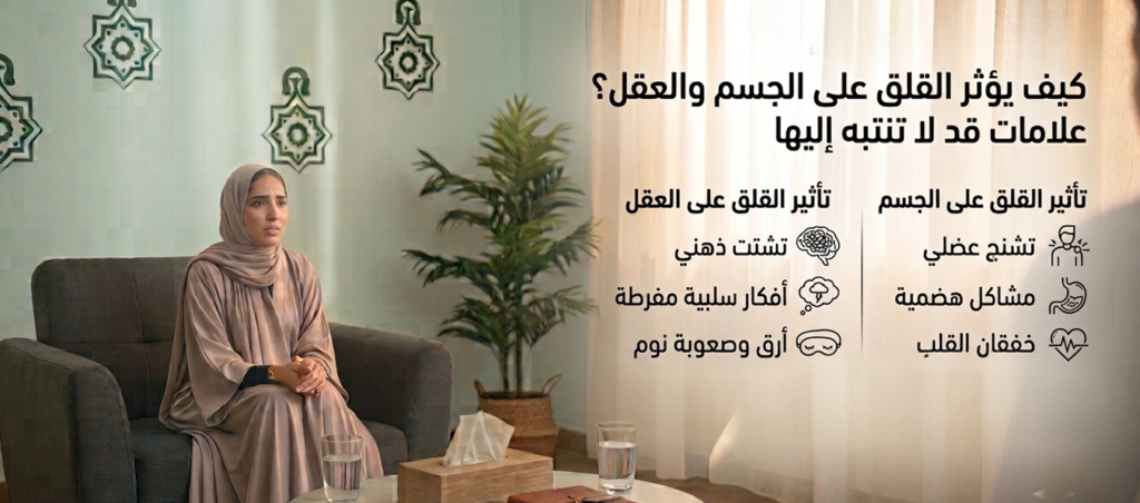 كيف يؤثر القلق على الجسم