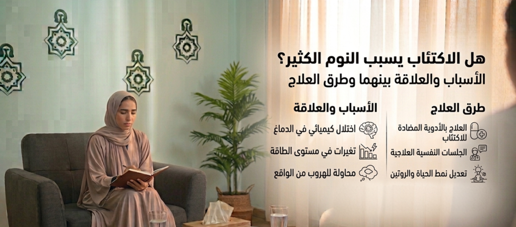 هل الاكتئاب يسبب النوم الكثير